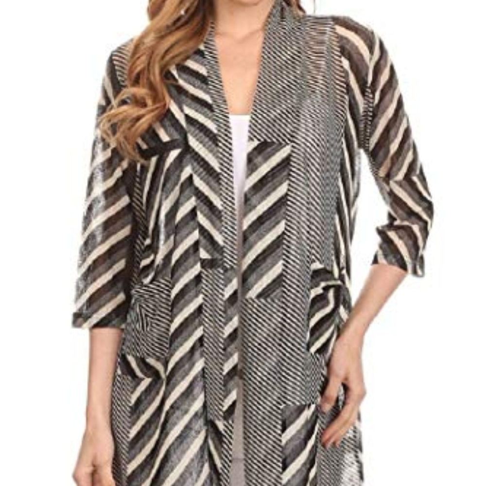 See Though Strip Pattern Open Trench